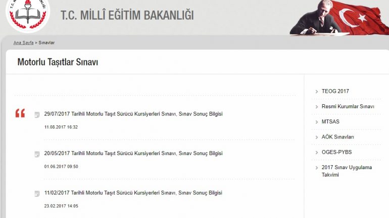 Ehliyet Sınav Soruları ve Sonuçları Sorgulama İşlemi Nasıl Yapılır?